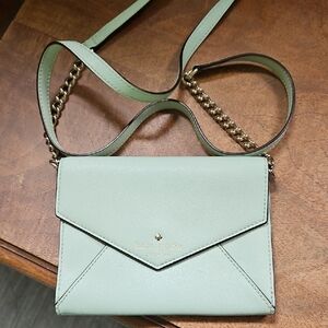 Kate Spade Green Crossbody Bag with Geometric Flap